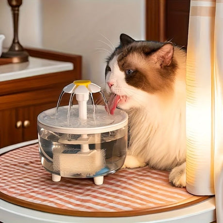 Large capacity cat water fountain, USB low voltage powered automatic pet water feeder, suitable for a variety of pets, safer