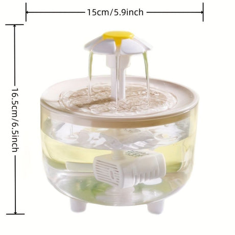 Large capacity cat water fountain, USB low voltage powered automatic pet water feeder, suitable for a variety of pets, safer