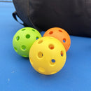 12pcs Pickleball, 40-hole seamless one-piece design, aerodynamic construction, excellent stability, rough matte surface enhances ball control, suitable for competitive Pickleball games