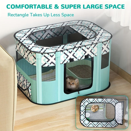 1 piece hot sale cat nursery pet nursery, foldable with a black handbag cat dog cage fence dog cat bed pet supplies tent puppy kitten nursery