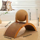 Ball cat scratching post, durable solid wood cat scratching board, vertical sisal scratching pad with integrated cat bed - indoor cat scratching furniture