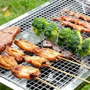50 stainless steel barbecue skewers for outdoor picnics, perfect for outdoor barbecues, camping, and picnics.