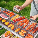 50 stainless steel barbecue skewers for outdoor picnics, perfect for outdoor barbecues, camping, and picnics.