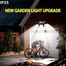 74 LED solar sensor lights with motion sensor, 3 brightness modes, outdoor wall lights, suitable for front door, courtyard, garage, terrace