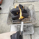 Use the portable battery-powered barbecue fan blower to enhance your outdoor cooking experience. It is ideal for camping, picnics, and charcoal grilling, ensuring efficient airflow for quick and even charcoal ignition.