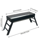 Portable foldable barbecue grill with adjustable height and built-in side rack - heavy-duty metal outdoor barbecue grill, suitable for backyard, camping, picnic - compact storage design with external barbecue cover, durable paint surface, suitable for out