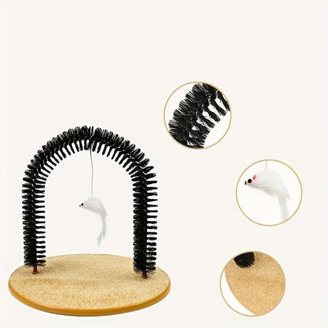 Cat grooming and scratching toys that cats can't resist - Cat Arch Self-Groomer: pamper your cat with massages and grooming brushes!