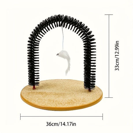Cat grooming and scratching toys that cats can't resist - Cat Arch Self-Groomer: pamper your cat with massages and grooming brushes!