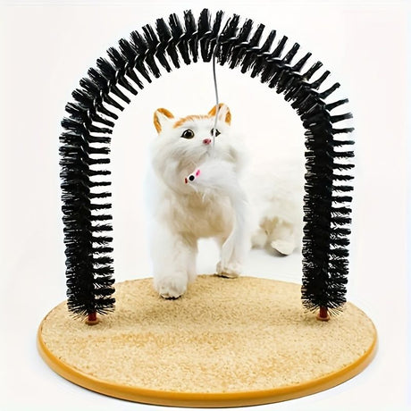 Cat grooming and scratching toys that cats can't resist - Cat Arch Self-Groomer: pamper your cat with massages and grooming brushes!