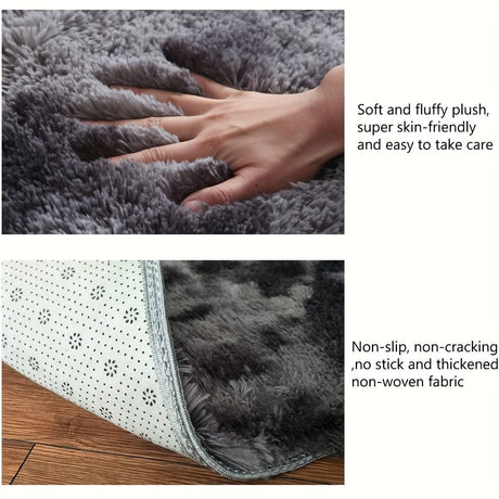 1 piece 200 * 160cm, soft plush carpet, non-slip plush fluffy carpet, tie-dye living room carpet, suitable for dormitory home decoration, pet-friendly bedroom living room carpet, home decoration, room decoration