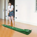 HUAEN Indoor Office Golf Putting Mat, 8-Foot Putting Green, Alignment Guide Included, Lightweight, Men's Golf Equipment