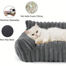 Cute pet cat sofa Standard S size - Puffy cat bed with high-quality soft velvet pile, indoor cat plush sofa bed, strong support and won't collapse