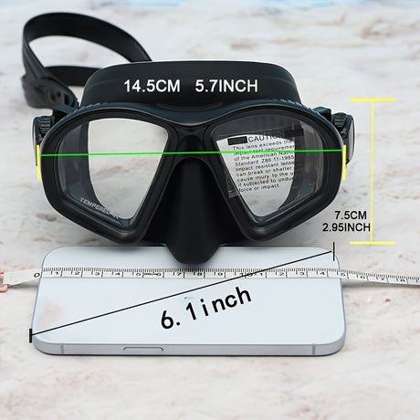 Professional adult small face free diving mask snorkeling mask box set, high-definition tempered glass electroplated lens, no / with camera bracket base snorkeling mask, small face fishing hunting snorkeling seaside play mask equipment