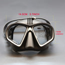 Professional adult small face free diving mask snorkeling mask box set, high-definition tempered glass electroplated lens, no / with camera bracket base snorkeling mask, small face fishing hunting snorkeling seaside play mask equipment