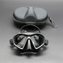 Professional adult small face free diving mask snorkeling mask box set, high-definition tempered glass electroplated lens, no / with camera bracket base snorkeling mask, small face fishing hunting snorkeling seaside play mask equipment