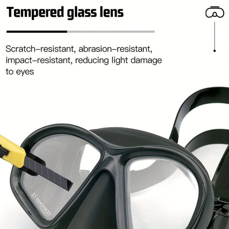 Professional adult small face free diving mask snorkeling mask box set, high-definition tempered glass electroplated lens, no / with camera bracket base snorkeling mask, small face fishing hunting snorkeling seaside play mask equipment