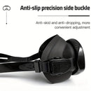 Professional adult small face free diving mask snorkeling mask box set, high-definition tempered glass electroplated lens, no / with camera bracket base snorkeling mask, small face fishing hunting snorkeling seaside play mask equipment