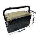 Double-layer multi-function outdoor storage fishing box, can be used as a stool, convenient storage of various fishing lines, bait, live fish.