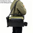 Double-layer multi-function outdoor storage fishing box, can be used as a stool, convenient storage of various fishing lines, bait, live fish.