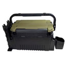 Double-layer multi-function outdoor storage fishing box, can be used as a stool, convenient storage of various fishing lines, bait, live fish.