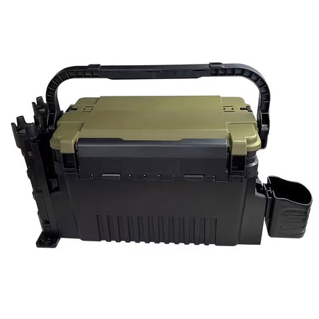 Double-layer multi-function outdoor storage fishing box, can be used as a stool, convenient storage of various fishing lines, bait, live fish.