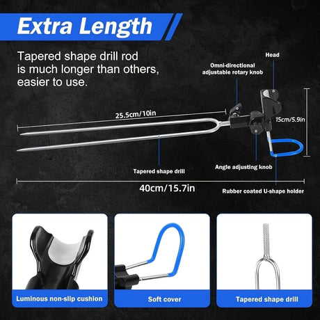 1-piece set upgraded shore fishing fishing rod stand, fishing farm fishing rod stand, ground fishing rod stand, beach raised fishing rod stand, anti-slip design, protect your fishing rod