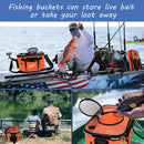 Portable multi-function EVA fishing bag: large capacity, foldable, non-inflatable design, suitable for camping and fishing.