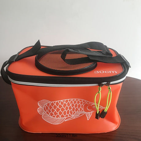 Portable multi-function EVA fishing bag: large capacity, foldable, non-inflatable design, suitable for camping and fishing.
