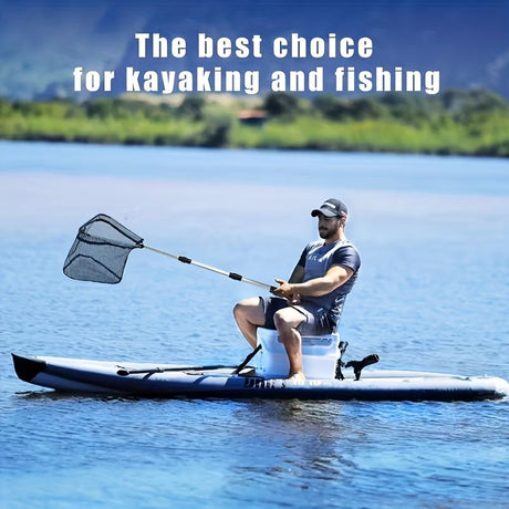 A multifunctional telescopic fishing net, the handle can be extended from 110 cm to 210 cm, which is very suitable for freshwater fishing, suitable for children and adults to use.