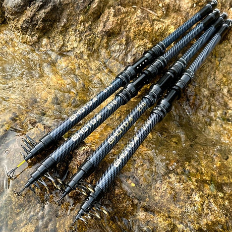 Ultra-hard carbon fiber fishing rod 3m, with anti-slip handle and metal ground inserts - suitable for sea rock fishing, surfing casting and long-range casting