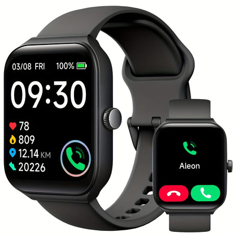 Smartwatch, men's and women's, 4.95cm fitness tracker, supports answering/making calls, wireless/睡Sleep tracking / 50 exercise modes, fitness watch, holiday gift, Valentine's Day gift