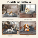 1 piece set XL size 102*80*18cm orthopedic foam dog bed, designed for super large dogs, C-shaped orthopedic dog bed, washable dog sofa bed, with removable cover and non-slip bottom, with supportive foam sofa design, suitable for pet dogs, cats, rabbits, c