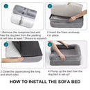 1 piece set XL size 102*80*18cm orthopedic foam dog bed, designed for super large dogs, C-shaped orthopedic dog bed, washable dog sofa bed, with removable cover and non-slip bottom, with supportive foam sofa design, suitable for pet dogs, cats, rabbits, c