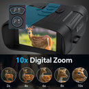 36 megapixel 4K night vision binoculars with infrared function, 7.62 cm high-definition screen, 10x magnification, infrared digital night vision camera can achieve 100% observation in complete darkness, suitable for hunting, farm monitoring, wildlife obse