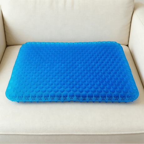Ultra-large gel honeycomb cushion - Thick, soft, breathable, slip-resistant cooling pad, suitable for wheelchairs, offices - reduces sweating and pressure pain, all-season, lightweight, adjustable, comfortable all year round | breathable