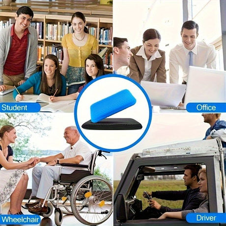 Ultra-large gel honeycomb cushion - Thick, soft, breathable, slip-resistant cooling pad, suitable for wheelchairs, offices - reduces sweating and pressure pain, all-season, lightweight, adjustable, comfortable all year round | breathable