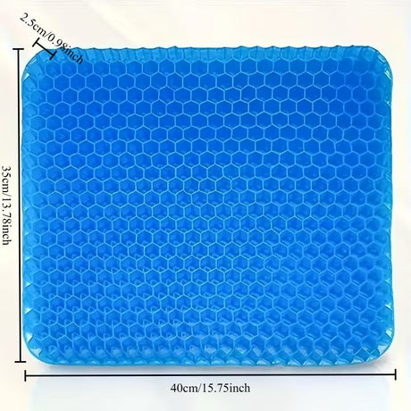 Ultra-large gel honeycomb cushion - Thick, soft, breathable, slip-resistant cooling pad, suitable for wheelchairs, offices - reduces sweating and pressure pain, all-season, lightweight, adjustable, comfortable all year round | breathable