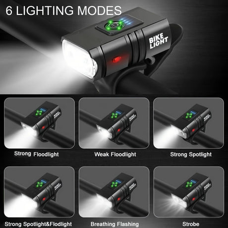 1 pack of bicycle lights | front and rear lights, 4 modes, USB charging, super bright LED night riding lights, handlebar mount, not waterproof, suitable for road/mountain bikes