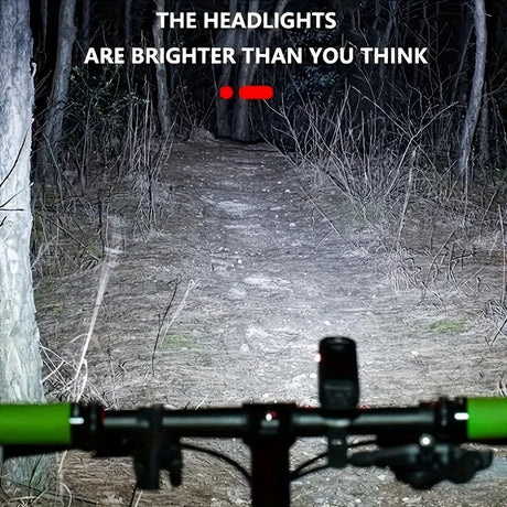 1 pack of bicycle lights | front and rear lights, 4 modes, USB charging, super bright LED night riding lights, handlebar mount, not waterproof, suitable for road/mountain bikes