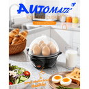Electric steamed egg cooker | One-touch operation, quick and easy to prevent mistakes, easy to clean, black - PVC material, 220V- 240V power supply, Australian plug
