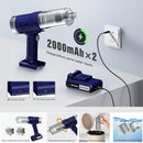 New upgraded wireless handheld car vacuum cleaner, rechargeable, 10000 Pa super strong suction power, two 2000mAh long-lasting batteries, washable dual filter, low noise, suitable for cars and homes, portable and durable car vacuum cleaner Car vacuum clea