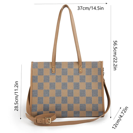 Commuter tote bag | dual-purpose handbag and shoulder bag, can hold a computer, documents, and coffee, gentle and strong