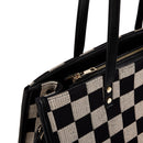 Black and gray color-matched tote bag | large capacity, can be carried by hand or cross-body, suitable for street photography and commuting