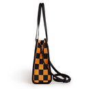 Yellow and black checkered tote bag | Go shopping/to work/on a trip, wear it in different styles