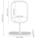 LED makeup mirror, lighted sink mirror, 3-light mode lighting makeup mirror, touch control, portable stand and foldable compact mirror, Light makeup table, rechargeable battery, portable LED makeup mirror, women's Christmas gift, suitable for home / bedro