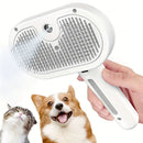 3-in-1 automatic cleaning steam pet brush - anti-static, suitable for long-haired and short-haired cats and dogs grooming tools, remove loose hair and reduce shedding