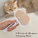 3-in-1 automatic cleaning steam pet brush - anti-static, suitable for long-haired and short-haired cats and dogs grooming tools, remove loose hair and reduce shedding