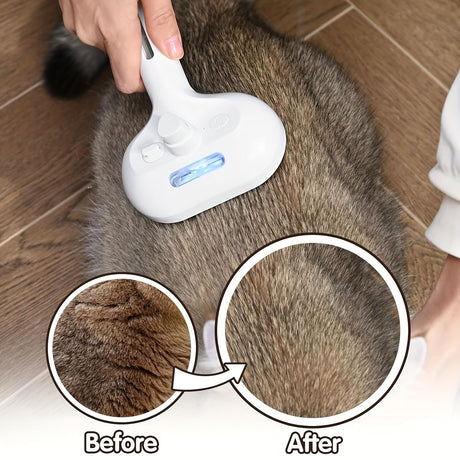 3-in-1 automatic cleaning steam pet brush - anti-static, suitable for long-haired and short-haired cats and dogs grooming tools, remove loose hair and reduce shedding