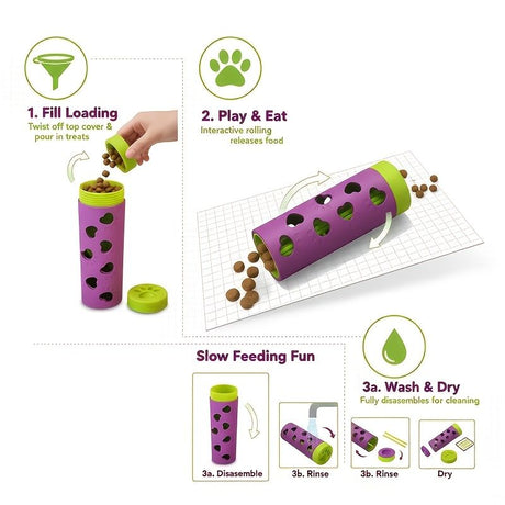 New removable pet slow-food drool toy | chewable snack roller that consumes energy and relieves boredom, suitable for small and medium-sized cats and dogs, suitable for indoor and outdoor scenes
