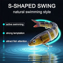 QQNAL5PCS Lure Beginner Set - 7-section sink bait suitable for both fresh and saltwater, stylish swimming style, long-distance casting without breaking the line, comes with a waterproof box, catch all species of bass, trout, and pike in one net.